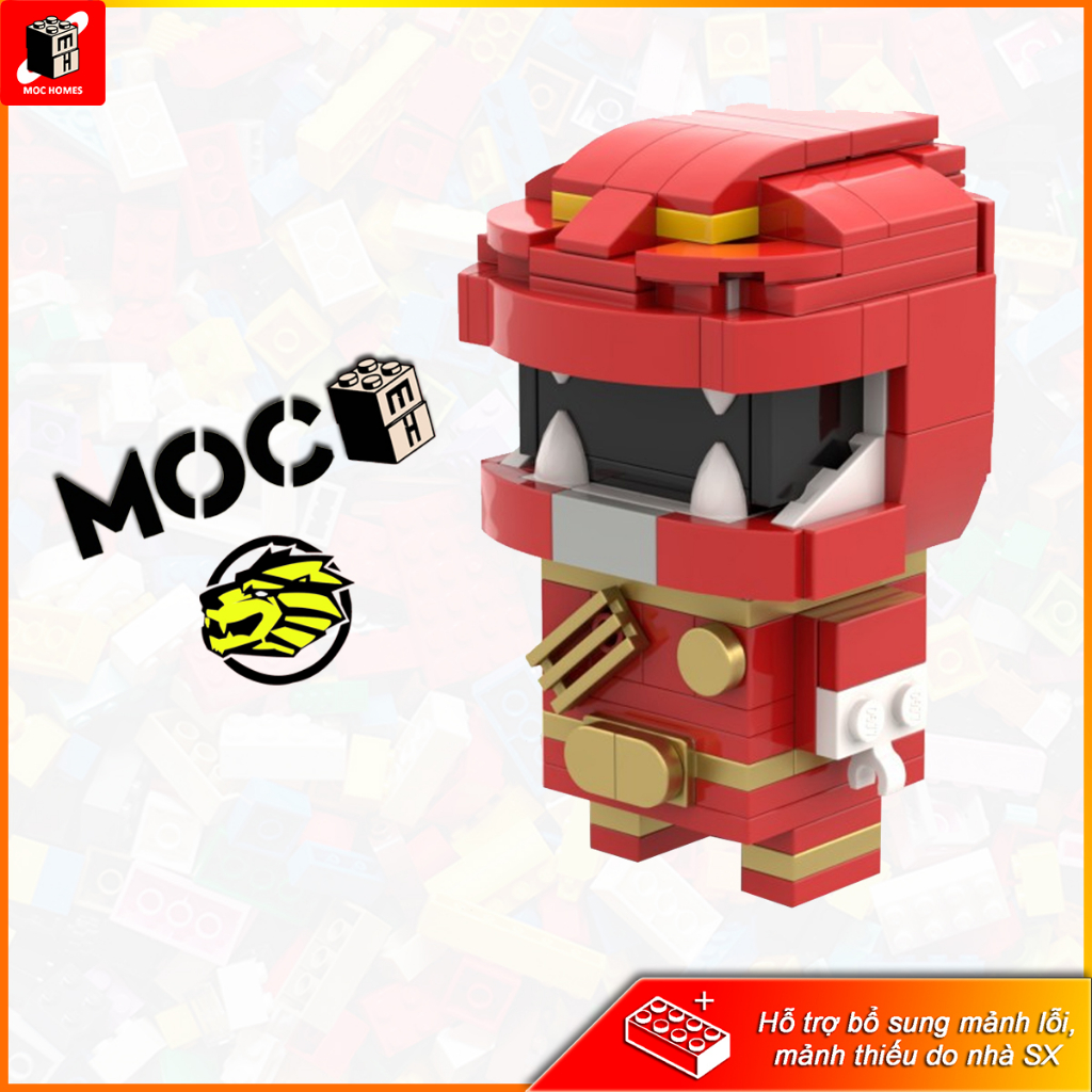[HOT] Đồ chơi lắp ráp Brick Headz Moc Ranger Gao Red MH01 | Hỗ trợ chi ...