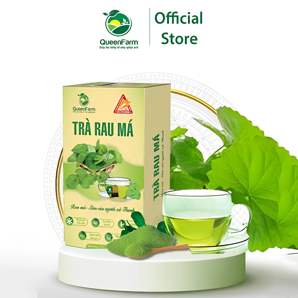 Trà rau má QueenFarm Trà Túi lọc 50g Trà hữu cơ thanh nhiệt và giải độc ...