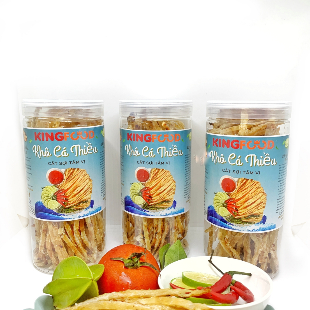 [Hộp 500Gr] Khô Cá Thiều Que Đặc Sản Nha Trang Làm Quà Ngon Chuẩn Vị Đảm Bảo ATTP KingFood