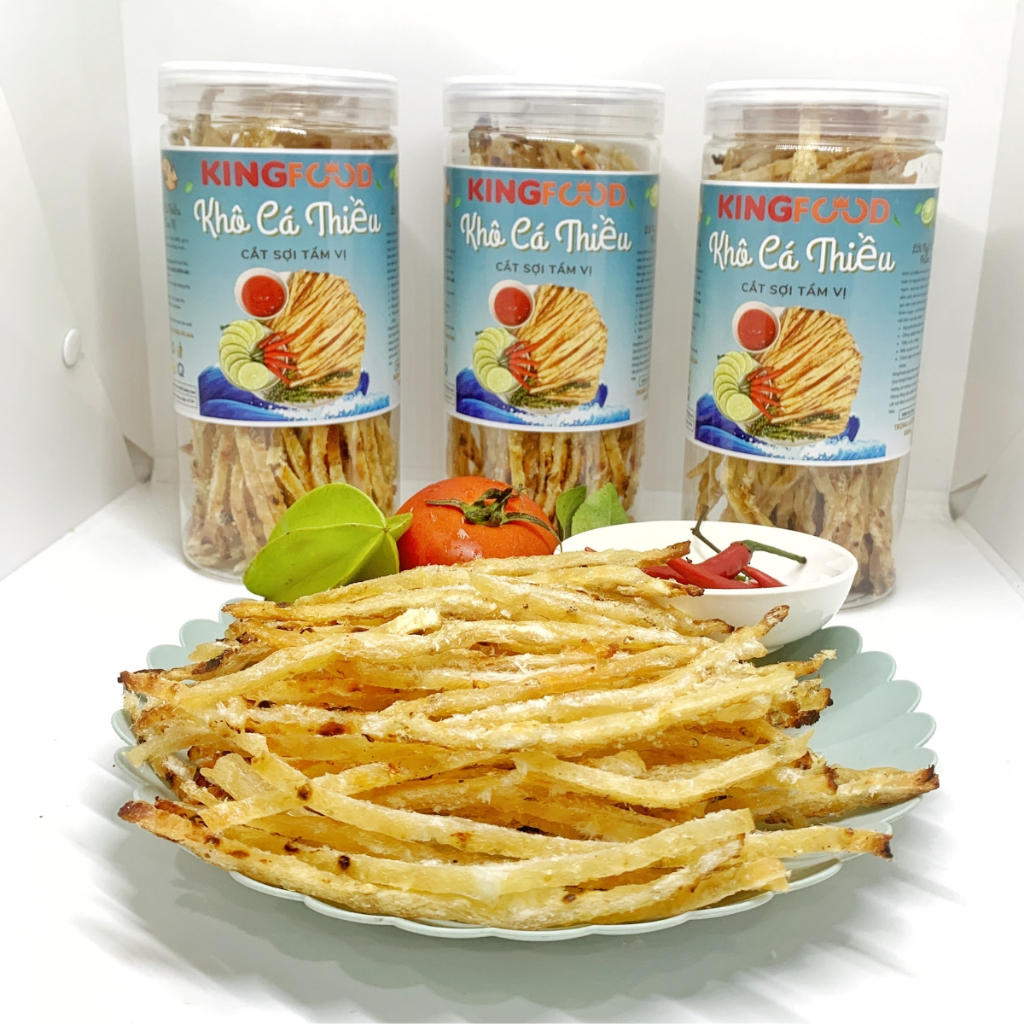 [Hộp 500Gr] Khô Cá Thiều Que Đặc Sản Nha Trang Làm Quà Ngon Chuẩn Vị Đảm Bảo ATTP KingFood