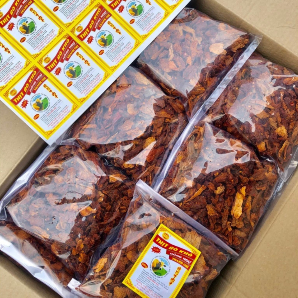 Khô Bò Mềm Hồng Ngự Thanh Chì 500Gr | Ăn Vặt KingFood