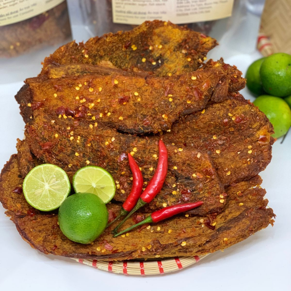 Khô Bò Miếng Tảng Tây Nguyên 500G Túi Zip 100% Thịt Bò Tươi VnFood