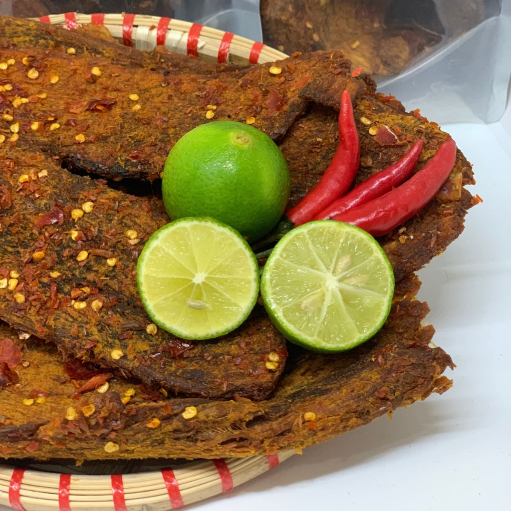 Khô Bò Miếng Tảng Tây Nguyên 500G Túi Zip 100% Thịt Bò Tươi VnFood