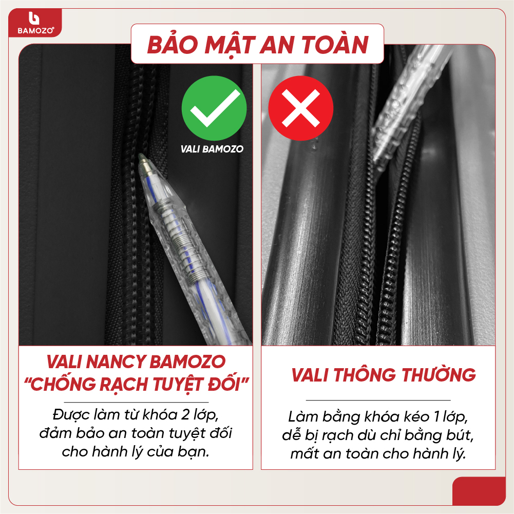 Ảnh Hoả Tốc Vali Kéo Du Lịch Bamozo Nancy Size 28 Cao Cấp Nhựa PP Chống Vỡ 4