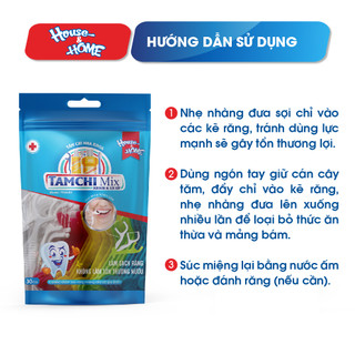 Combo 2 Túi Tăm Chỉ Nha Khoa TAMCHI MIX Gói 30 Cái TCTH001, Làm Sạch Kẽ Răng Hiệu Quả, Bảo Vệ Nướu