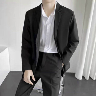 Áo khoác blazer nam Avocado hàn quốc thu đông phong cách form rộng màu đen kem 2 khuy cài cao cấp