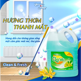 Combo 2 Can Nước Lau Sàn 𝐂𝐥𝐚𝐫𝐚 Hương Hoa Rừng 3.8Kg NLSHR02 Diệt Khuẩn Sáng Bóng Nhà Sạch Mỗi Ngày