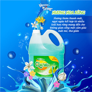 Combo 2 Can Nước Lau Sàn 𝐂𝐥𝐚𝐫𝐚 Hương Hoa Rừng 3.8Kg NLSHR02 Diệt Khuẩn Sáng Bóng Nhà Sạch Mỗi Ngày
