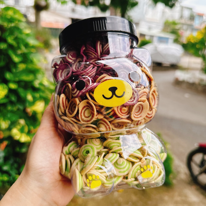 (Hũ Gấu Lớn)TAI HEO NHÍ CỐT DỪA MIX 3 VỊ TRUNG HIẾU LOẠI ngon