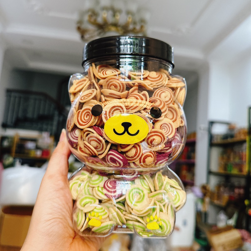 (Hũ Gấu Lớn)TAI HEO NHÍ CỐT DỪA MIX 3 VỊ TRUNG HIẾU LOẠI ngon