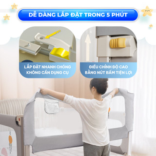 [NÂNG CẤP 2026] Thanh Chắn Giường Pakey SB2 Màu Sắc Sang Trọng, Thanh Chắn Giường Cho Bé Có Khóa Kép Cố Định Chắc Chắn