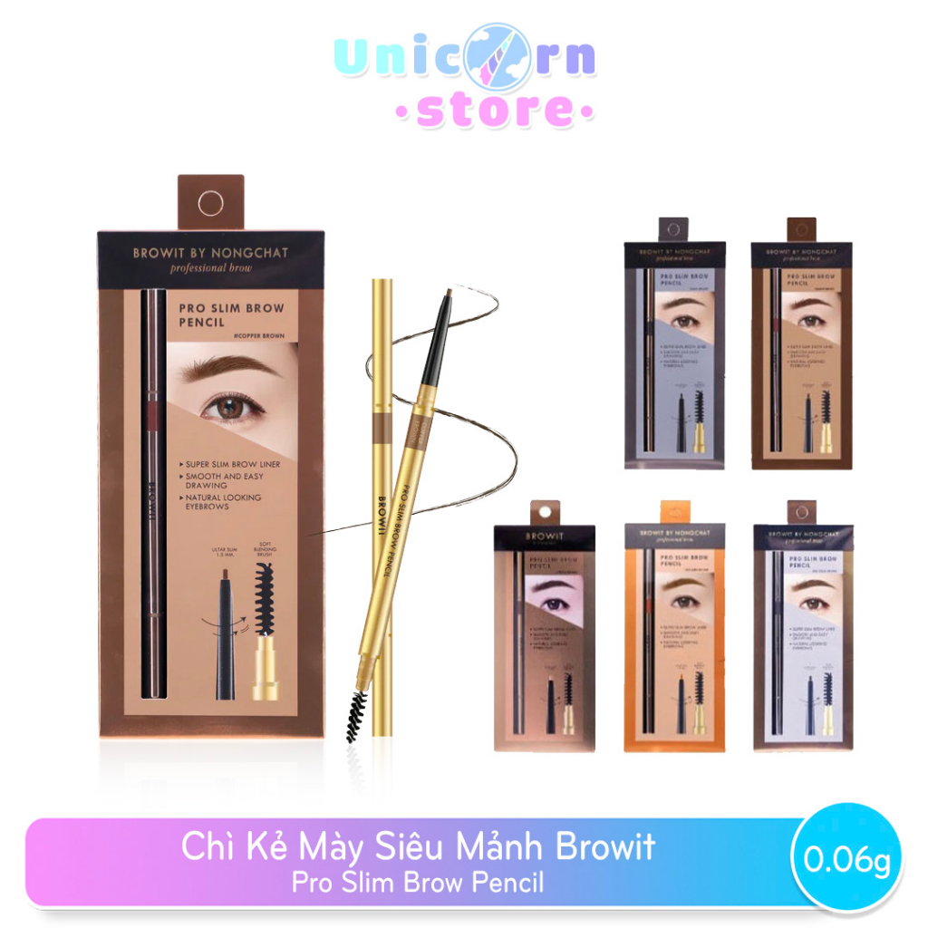 Chì Kẻ Mày Siêu Mảnh Browit By Nongchat Pro Slim Brow Pencil 0.06g