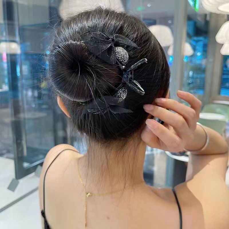 Kẹp tóc càng cua gắn đá lấp lánh đính nơ cánh bướm phong cách mới sang chảnh nổi bật siêu chắc chắn
