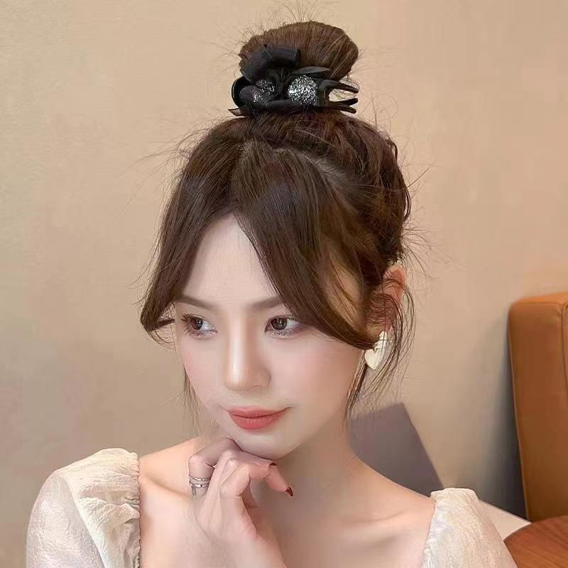 Kẹp tóc càng cua gắn đá lấp lánh đính nơ cánh bướm phong cách mới sang chảnh nổi bật siêu chắc chắn