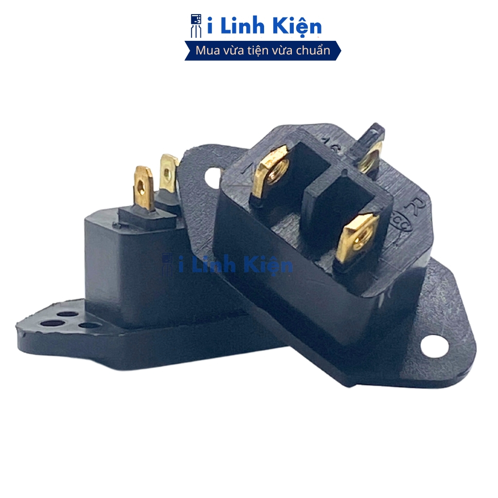 {Combo 10} Jack cắm 3 chân nồi cơm điện màu đen chân đồng chính hãng ilinhkien.