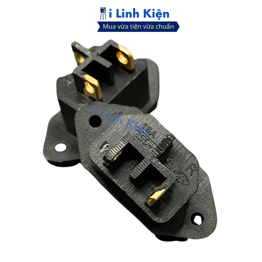 {Combo 10} Jack cắm 3 chân nồi cơm điện màu đen chân đồng chính hãng ilinhkien.