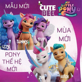 Búp bê ngựa My Little Pony cao 8cm bản A NEW GENERATION - Biệt đội Pony lấp lánh Sunny, Izzy, Hitch, Pipp, Zipp