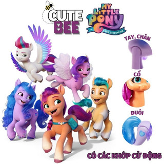 Búp bê ngựa My Little Pony cao 8cm bản A NEW GENERATION - Biệt đội Pony lấp lánh Sunny, Izzy, Hitch, Pipp, Zipp