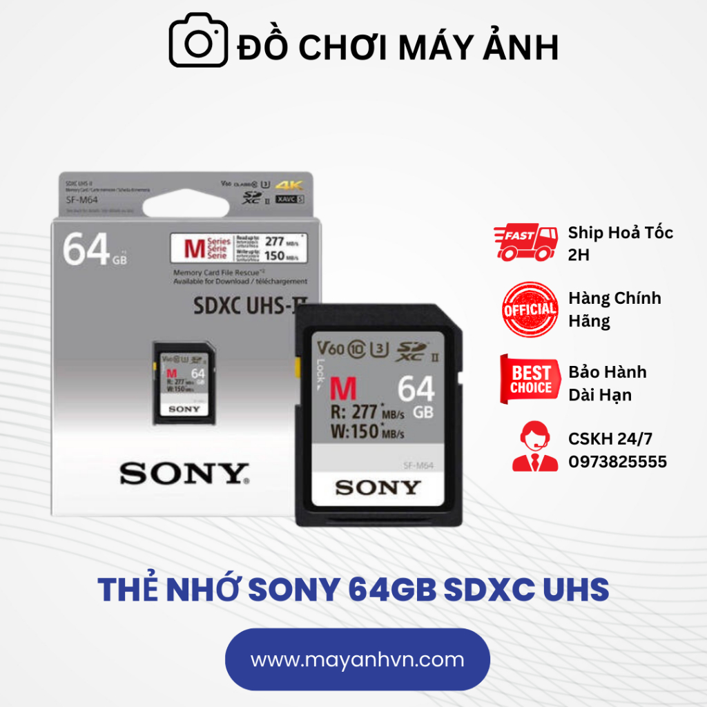 Thẻ Nhớ Sony 64GB SF giá tốt Tháng 12, 2023 | Mua ngay | Shopee