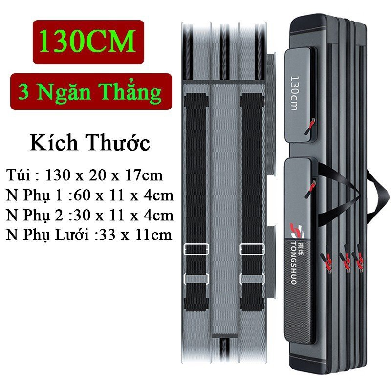 Túi đựng cần câu cá chuyên dụng câu đơn câu đài 2 ngăn, 3 ngăn cao cấp | Đồ câu ori