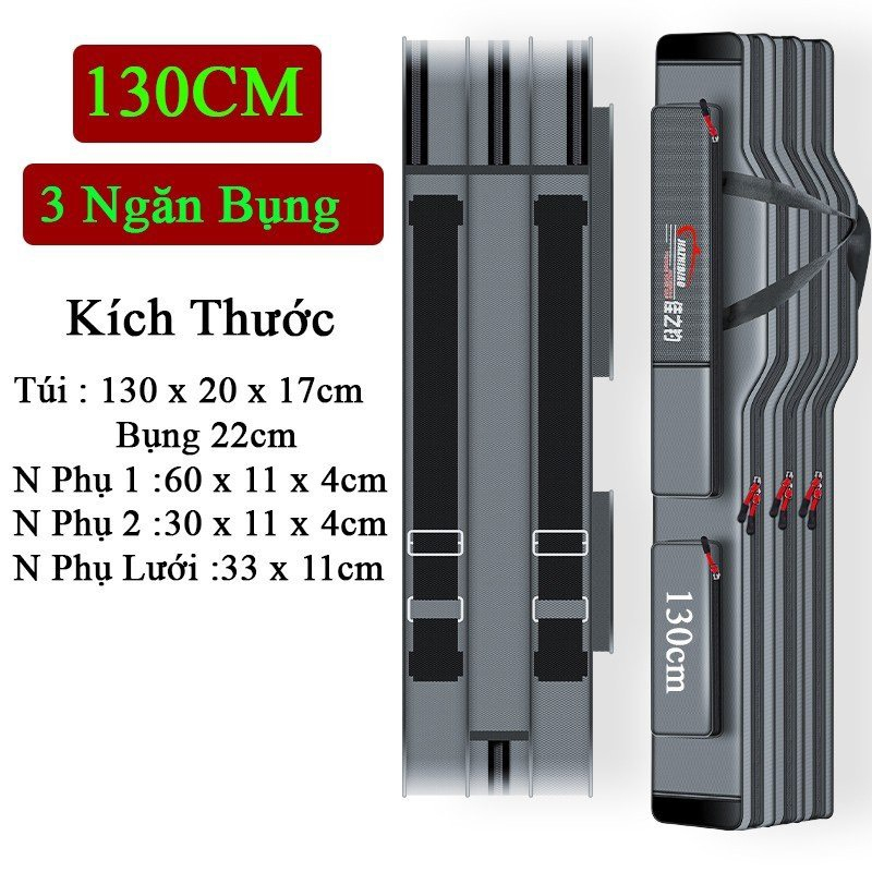 Túi đựng cần câu cá chuyên dụng câu đơn câu đài 2 ngăn, 3 ngăn cao cấp | Đồ câu ori