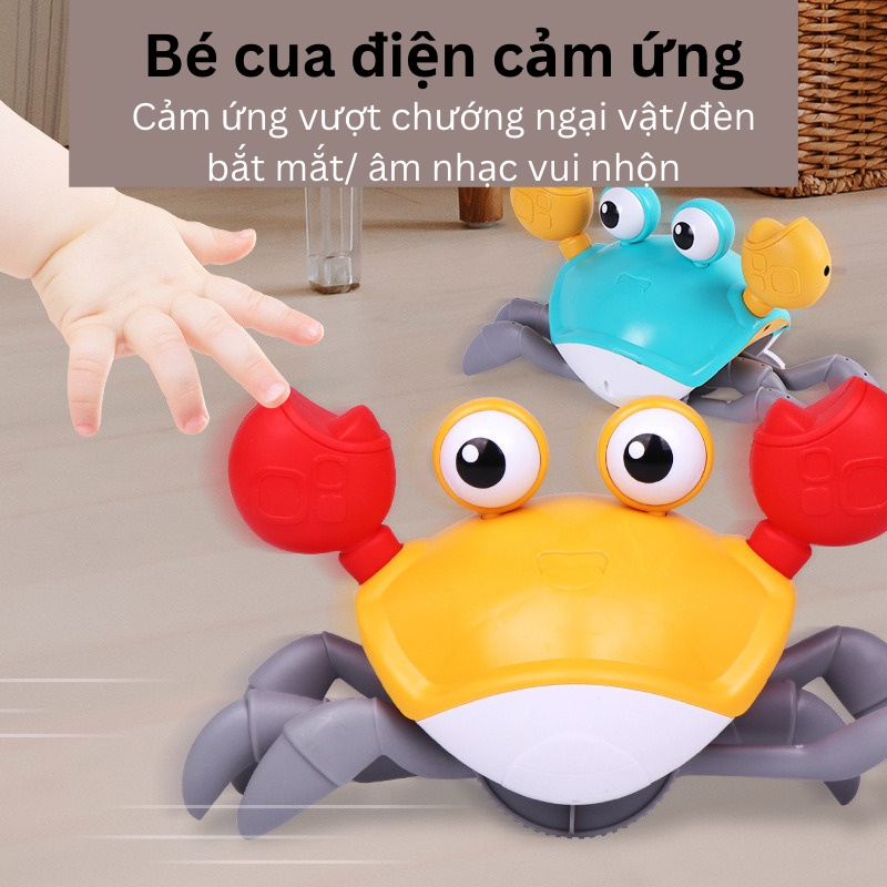 Đồ Chơi Cua Cảm Biến Con Cua Cảm Ứng Thông Minh Vui Nhộn Tránh Va Chạm Có Nhạc Và Đèn Tự Động - Đồ Chơi Cho Bé PUKAPI