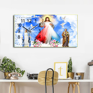 Đồng Hồ Treo Tường Decor Tráng Gương ''CÔNG GIÁO,THIÊN CHÚA GIÁO,HƯU TÀI LỘC'' in Uv 5D Cao Cấp