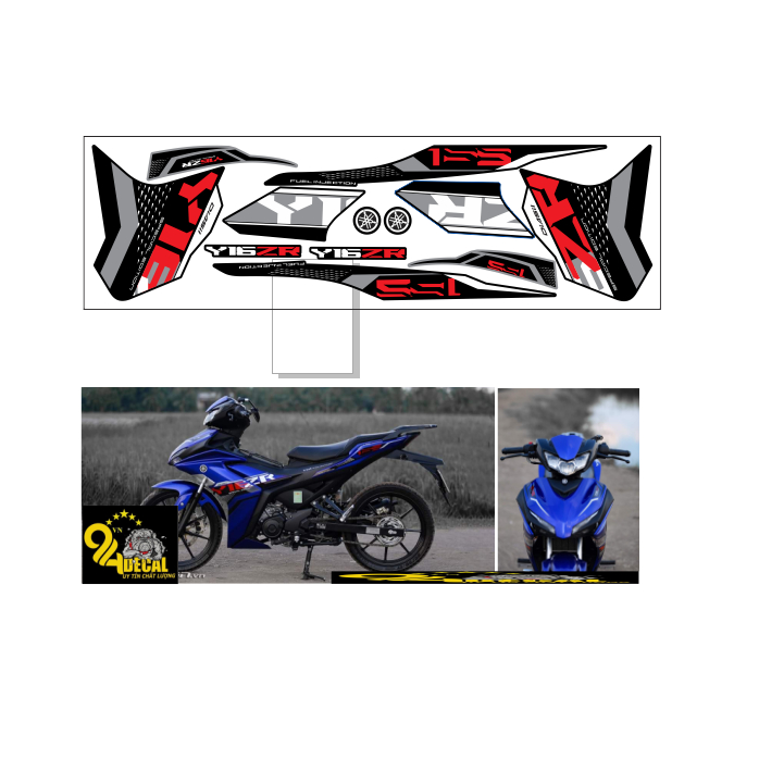 tem  rời EXCITER 155C cao cấp đa dạng màu sắc