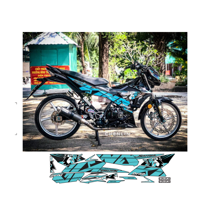 tem rời SATRIA 150C mẫu kinh cao cấp đa dạng màu sắc