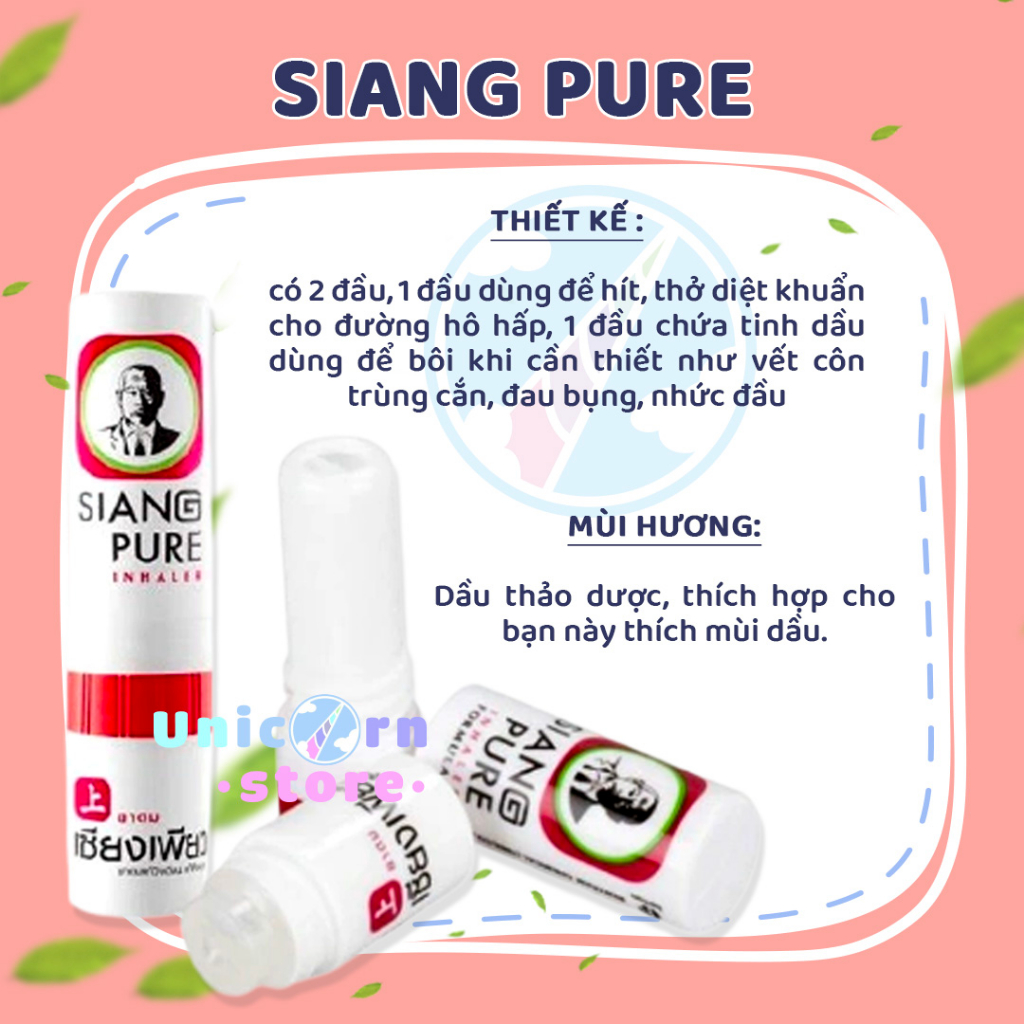 Dây 6 Ống Hít Thông Mũi Hương Bạc Hà Nội Địa Thái Lan Hàng Chính Hãng Menthol Nasal Inhaler 1.7ml