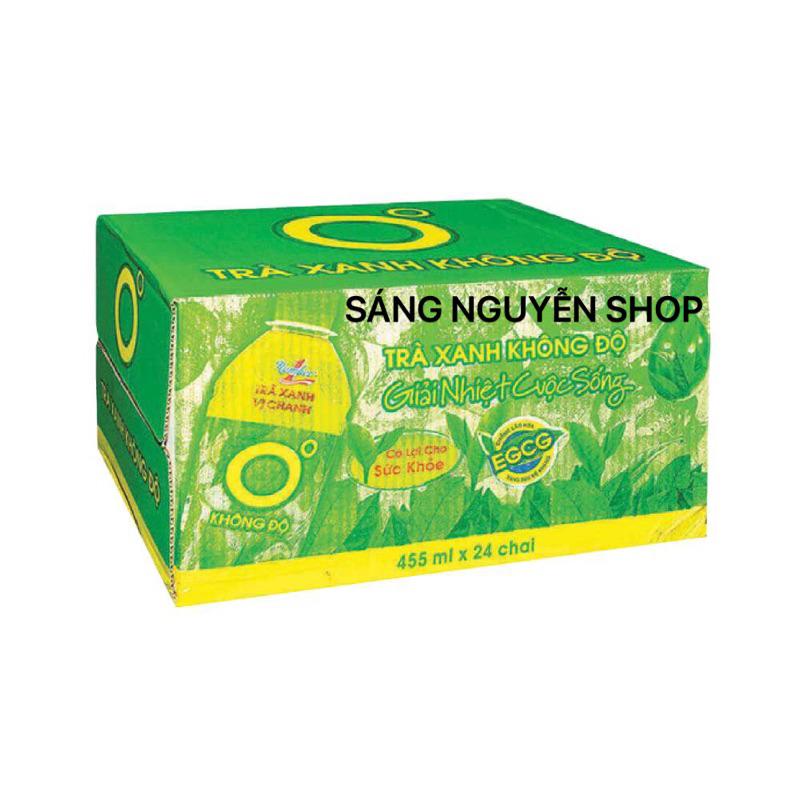 Thùng 24 Chai Trà Xanh Không Độ 455ml | Shopee Việt Nam