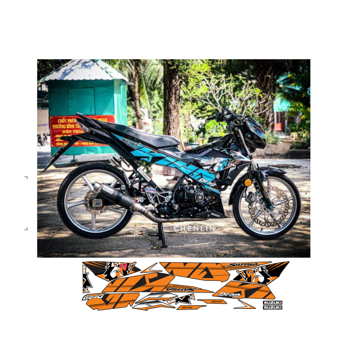 tem rời SATRIA 150C mẫu kinh cao cấp đa dạng màu sắc