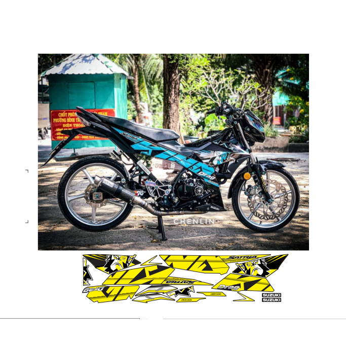 tem rời SATRIA 150C mẫu kinh cao cấp đa dạng màu sắc