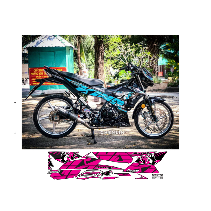 tem rời SATRIA 150C mẫu kinh cao cấp đa dạng màu sắc