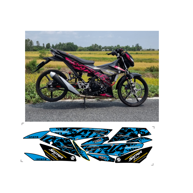 tem rời SATRIA150C cao cấp đa dạng màu sắc