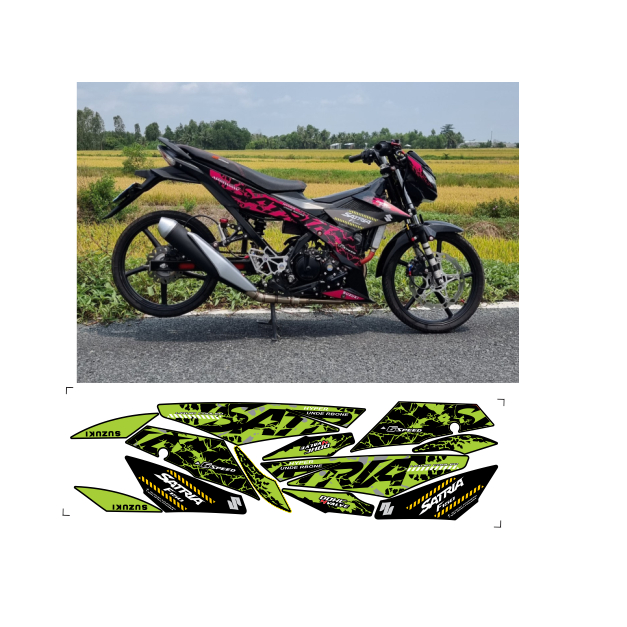tem rời SATRIA150C cao cấp đa dạng màu sắc