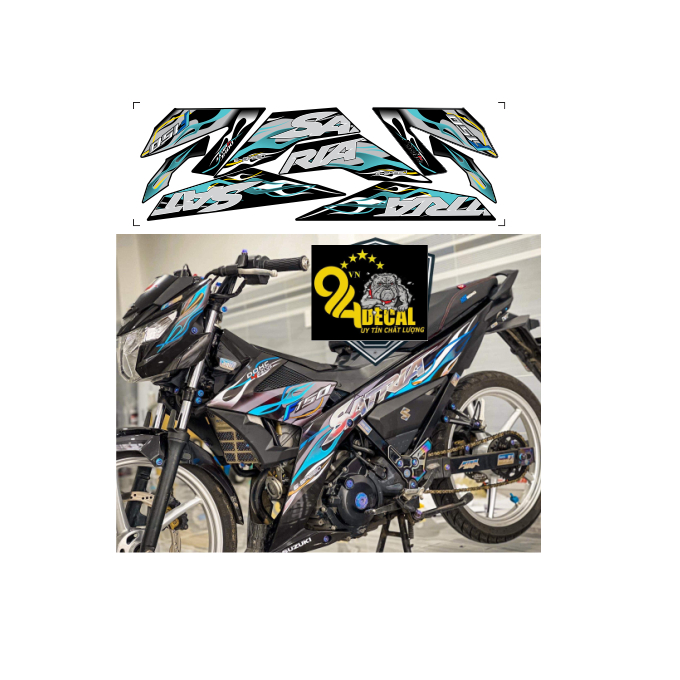 tem rời SATRIA 150C mẫu lửa đa dạng màu sắc