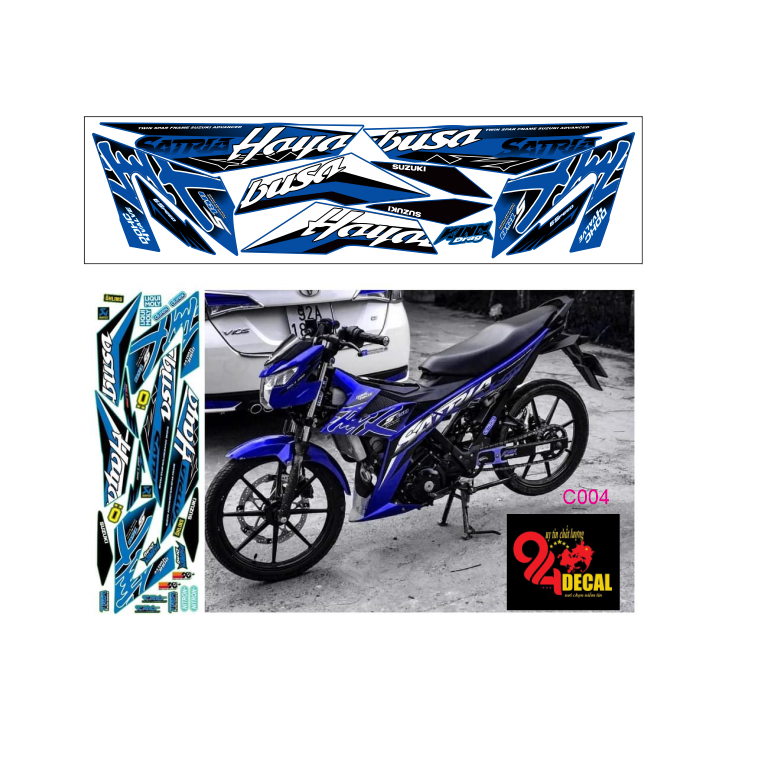 tem rời SATRIA 150c cao cấp đa dạng màu sắc