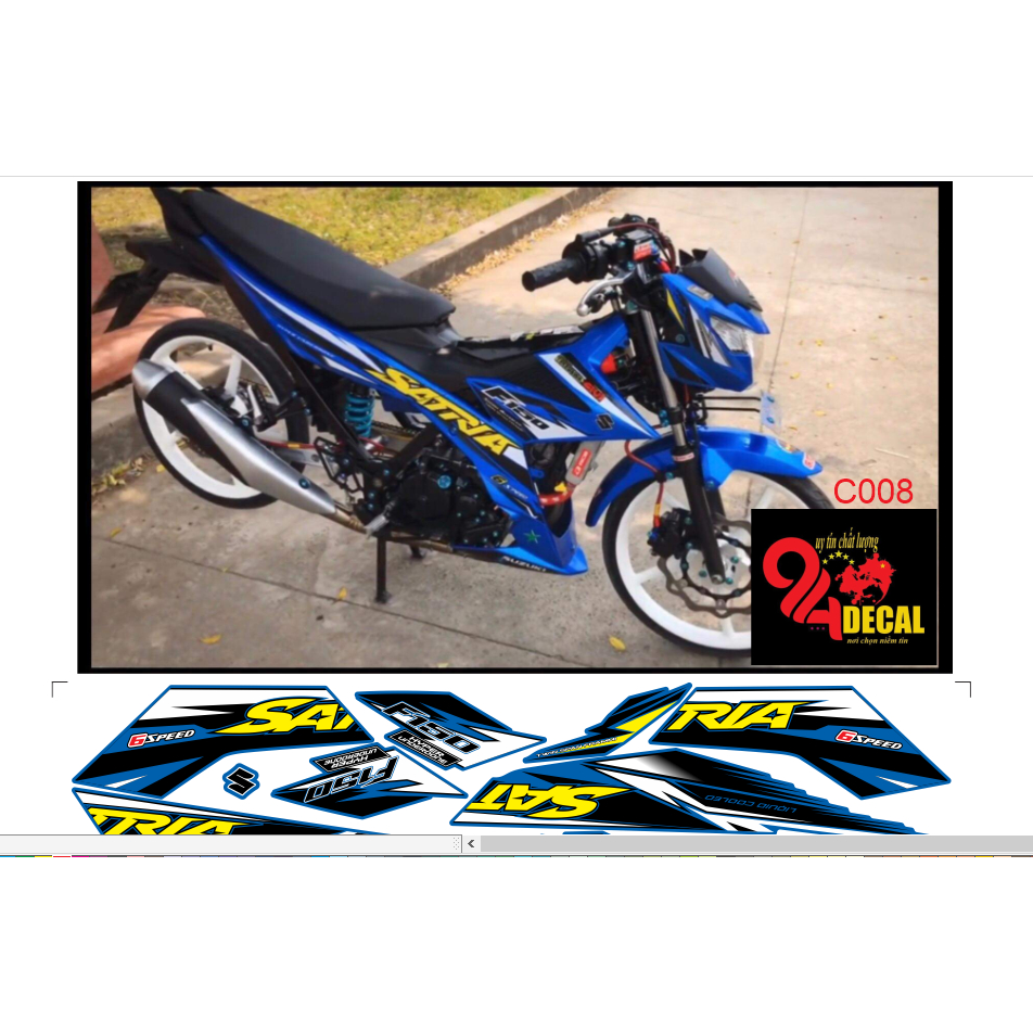 tem rời SATRIA 150c cao cấp