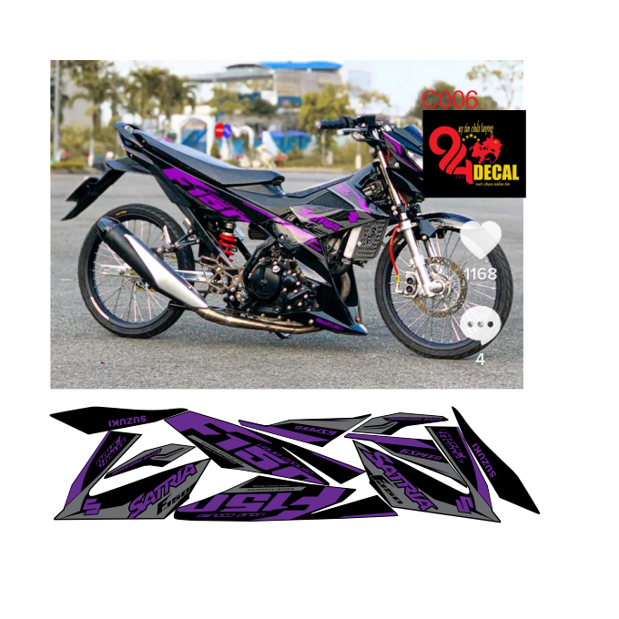 tem rời SATRIA 150c cao cấp đa dạng màu sắc
