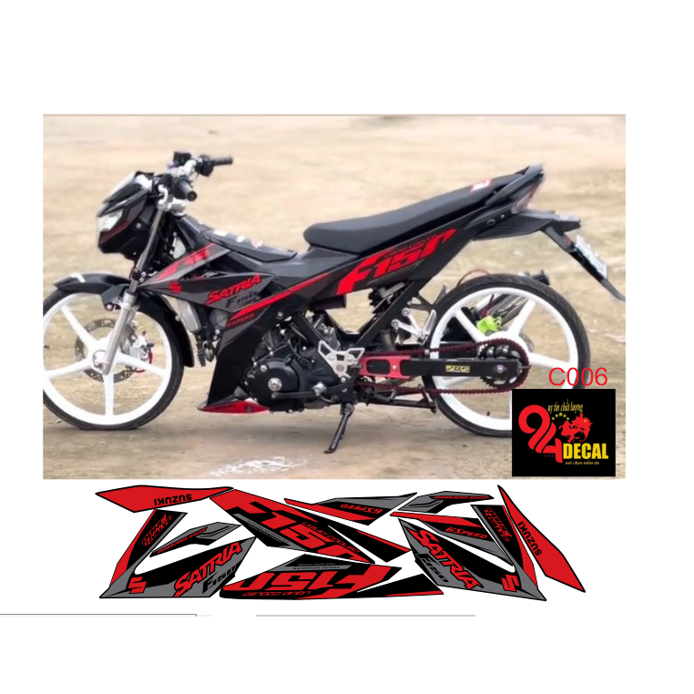 tem rời SATRIA 150c cao cấp đa dạng màu sắc