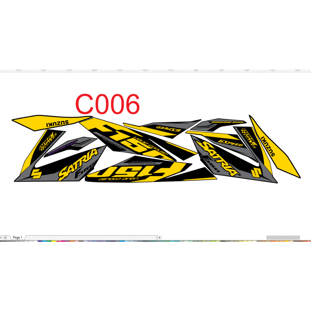 tem rời SATRIA 150c cao cấp đa dạng màu sắc