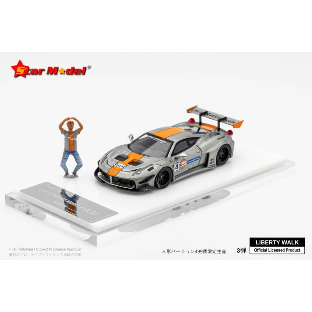 MÔ HÌNH 1:64 STAR MODEL - LBWK Ferrari 458 GT Gulf Raw