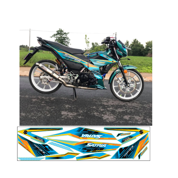 tem rời SATRIA 150c cao cấp đa dạng màu sắc