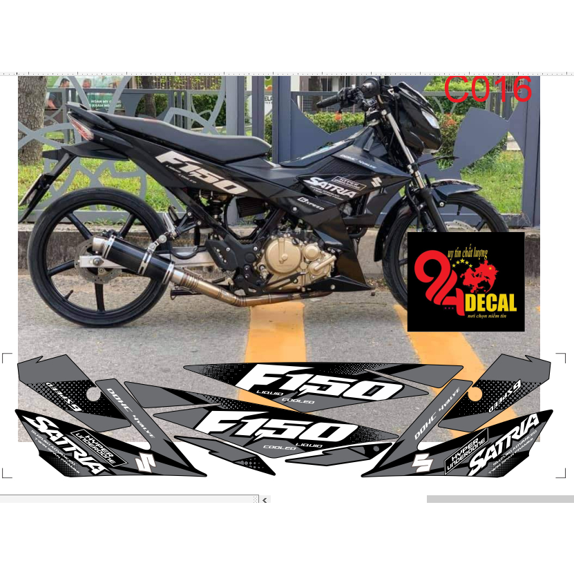 tem rời SATRIA 150c cao cấp đa dạng màu sắc
