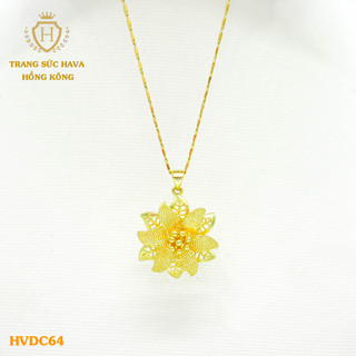 SET COMBO Bộ Trang Sức Hoa Mai - Dây Chuyền, Lắc Tay, Nhẫn, Bông Tai Titan Xi Mạ Vàng Trang Sức Hava