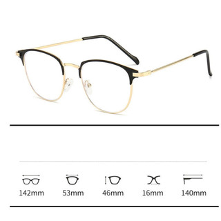 Gọng kính cận nam nữ cao cấp chống ánh sáng xanh, Kính mát nửa gọng giả cận phong cách  Styley K024