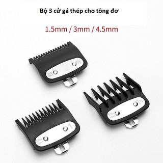 ❌RẺ NHẤT❌ Bộ 3 cữ gá thép 1.5mm,3mm,4.5mm dùng cho tông đơ wahl, kemei, chao ba,cắt tóc chuyên nghiệp