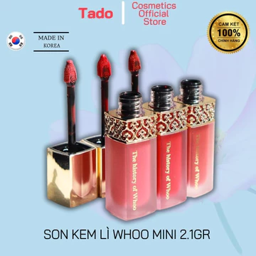 Son kem lì Whoo Mini sang trọng quyến rũ Whoo Velvet Liquid Liprouge 2.1g