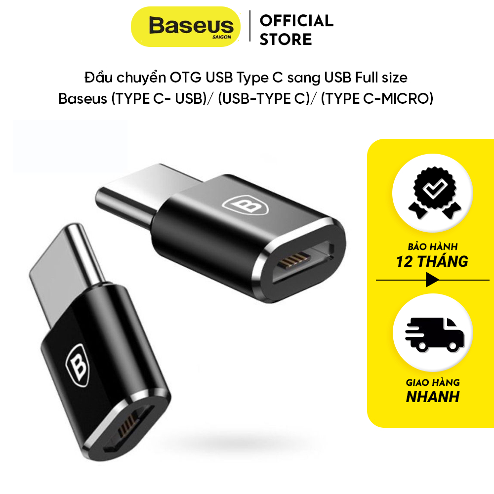 Đầu chuyển OTG usb type c sang usb full size Baseus (TYPE C- USB)/ (USB ...